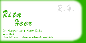 rita heer business card